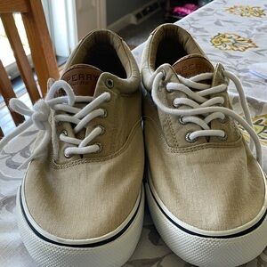 Sperry mens tan sneakers new no tags
